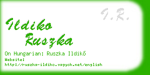 ildiko ruszka business card