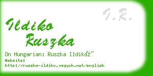 ildiko ruszka business card